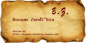 Bocsan Zenóbia névjegykártya